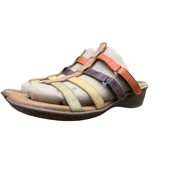 Vintage Born Rue Multicolor Leather Sandals Size 9 - Picture 7 of 14